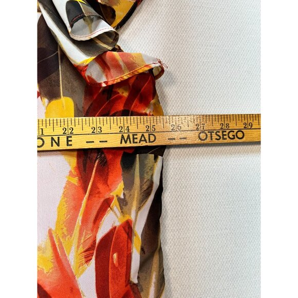 Apt. 9 Womens Ruffled Flutter Sleeve Top Summer Sz 2X Multi Abstract Lightweight - Picture 10 of 12